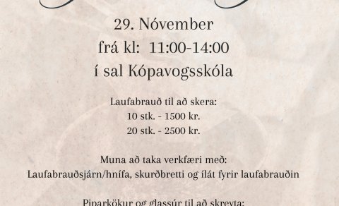 Laufabrauðsdagur foreldrafélagsins