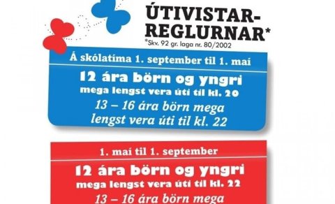 Útivistartími barna og unglinga